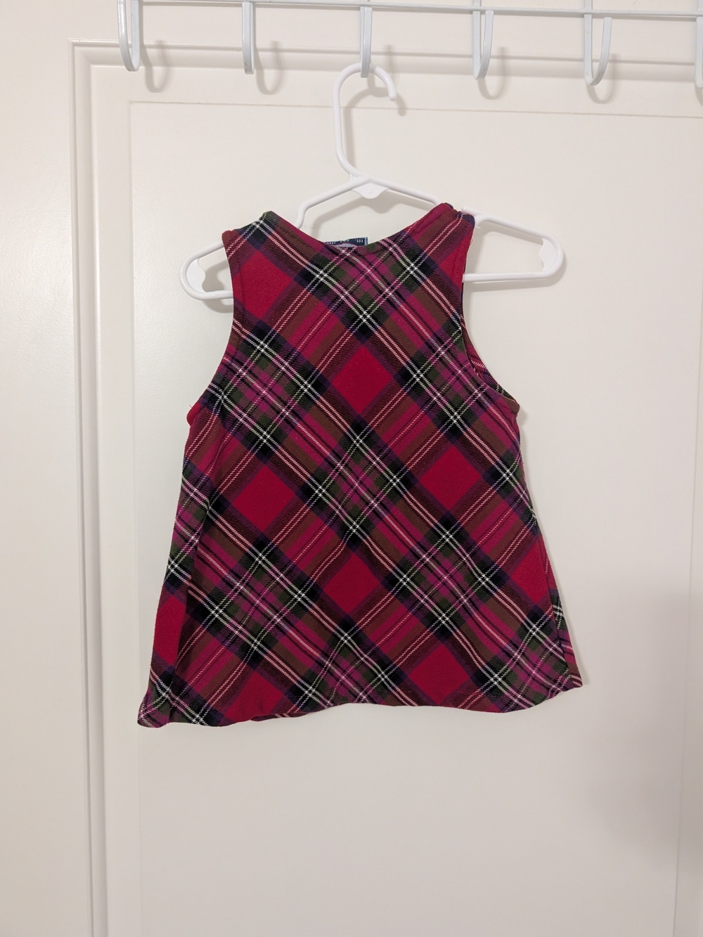 Vintage 1994 Koala Kids 12M Red Tartan Plaid A-Line Dress 90s - Picture 4 of 5